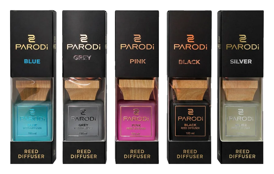 Grey · Black · Silver · Blue · Pink Parodi Luxury · 100 ml